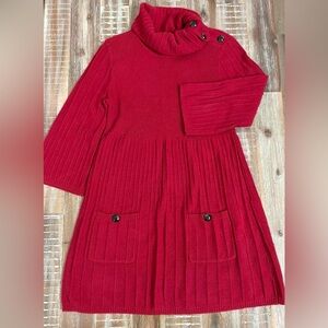 Style & Co. Womens Paris Shift Sweater Dress, Red